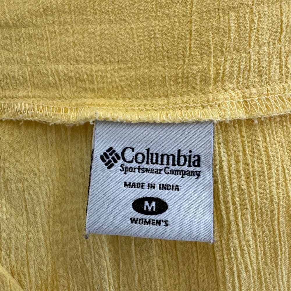 Columbia V-Neck 3/4 Sleeve Yellow Knit Top Size Medium - Picture 6 of 7